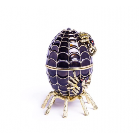 Black Faberge Egg with Spiders  / Шкатулка